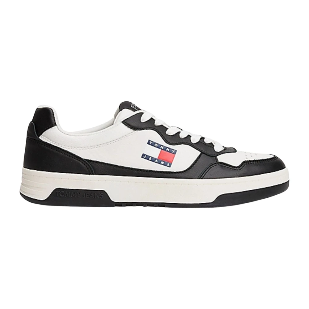 Tommy Hilfiger Men's Black Leather Cupsole Low-Top Trainers - Sneakers - 7 Uk - Shoes