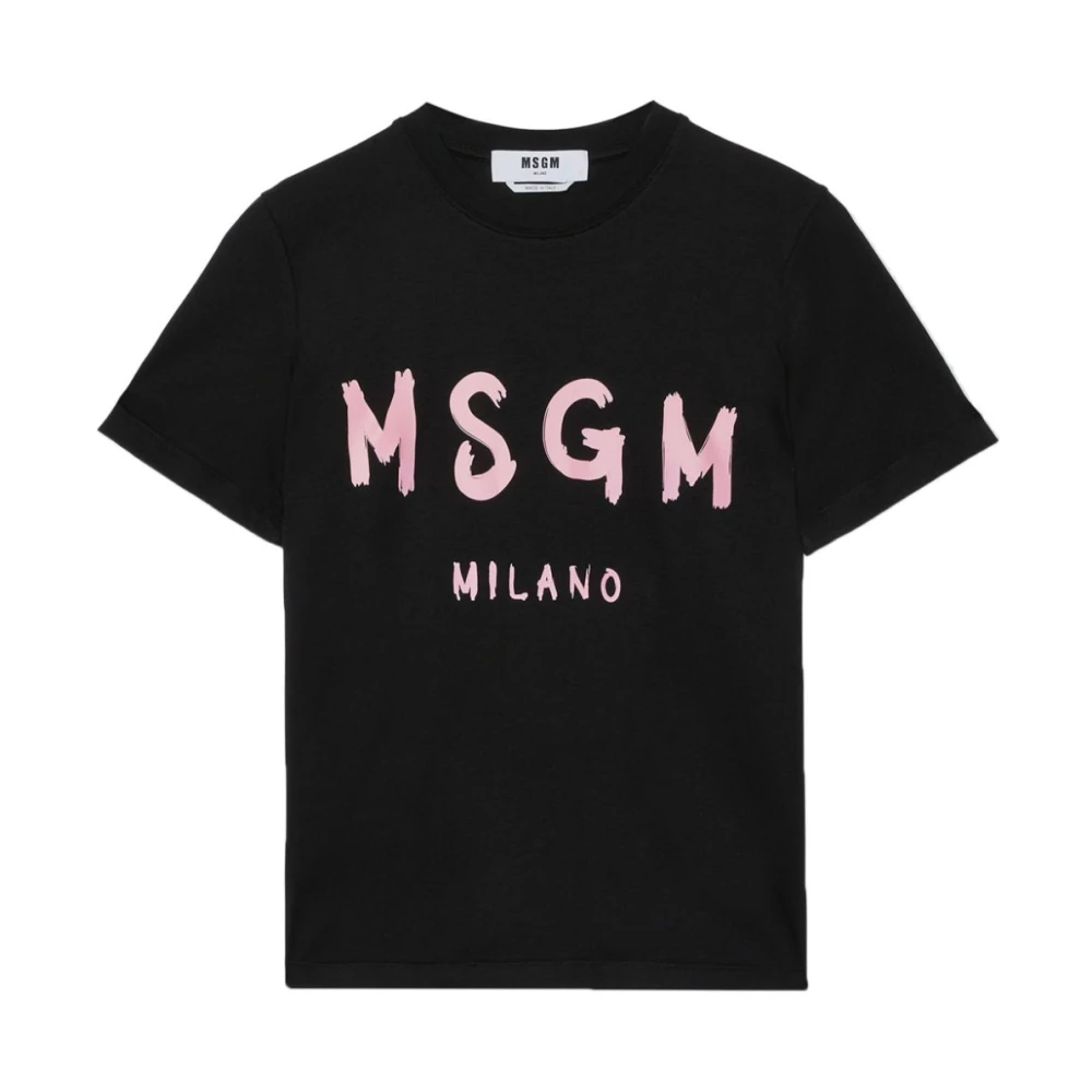 Msgm Zwarte T-shirts en Polos Black Dames