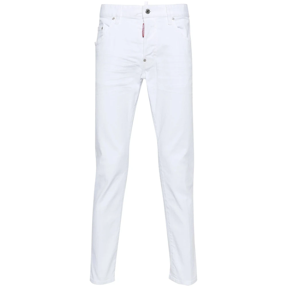 Dsquared2 Witte Slim Fit Denim Jeans White Heren