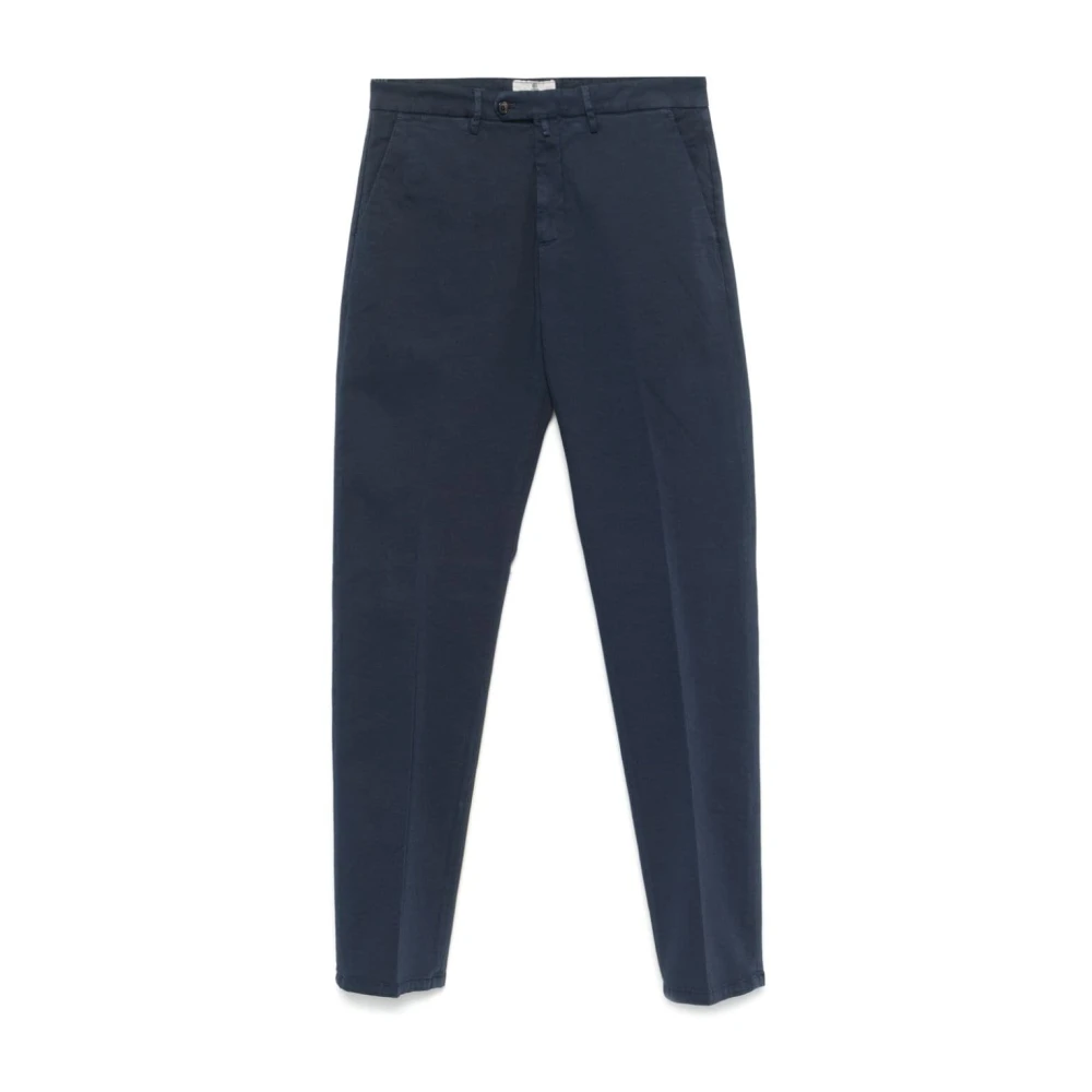 Borrelli Blauwe Slim Fit Broek Blue Heren