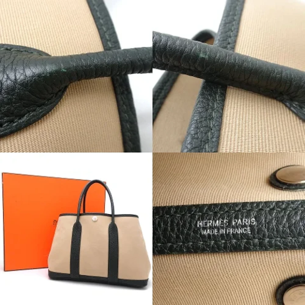 Hermès Vintage Pre-owned Canvas handbags Beige Dames