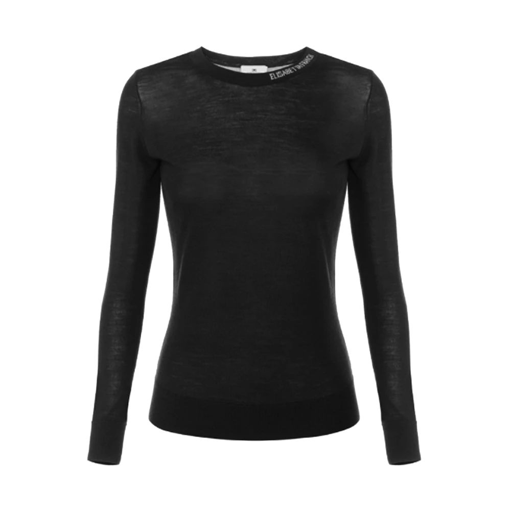 Elisabetta Franchi Zwarte Truien voor Vrouwen Black Dames
