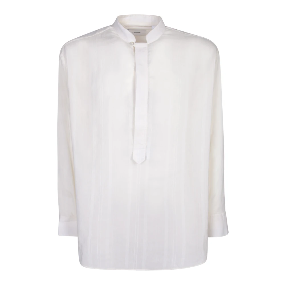 Lardini Witte Tuniek Stijl Katoenen Shirt White Heren