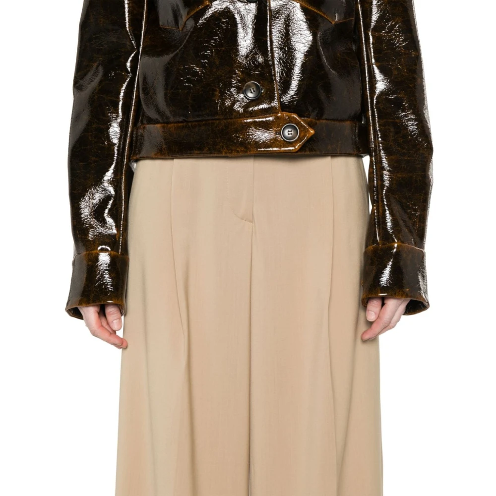 SPORTMAX Wijde Broek Vela 025 Beige Dames