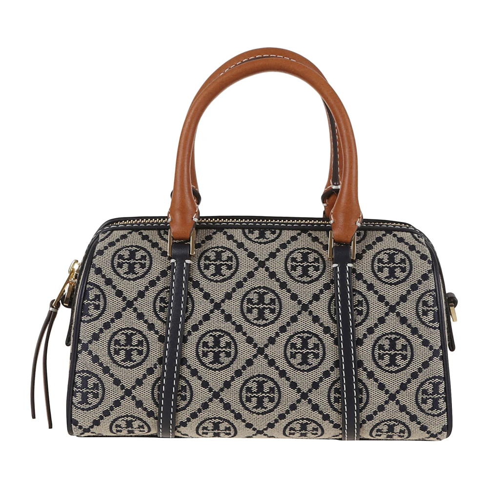 TORY BURCH Mini Monogram Barrel Tas Blue Dames