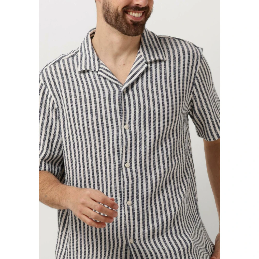 Selected Homme Casual Donkerblauw Shirt Resort Multicolor Heren