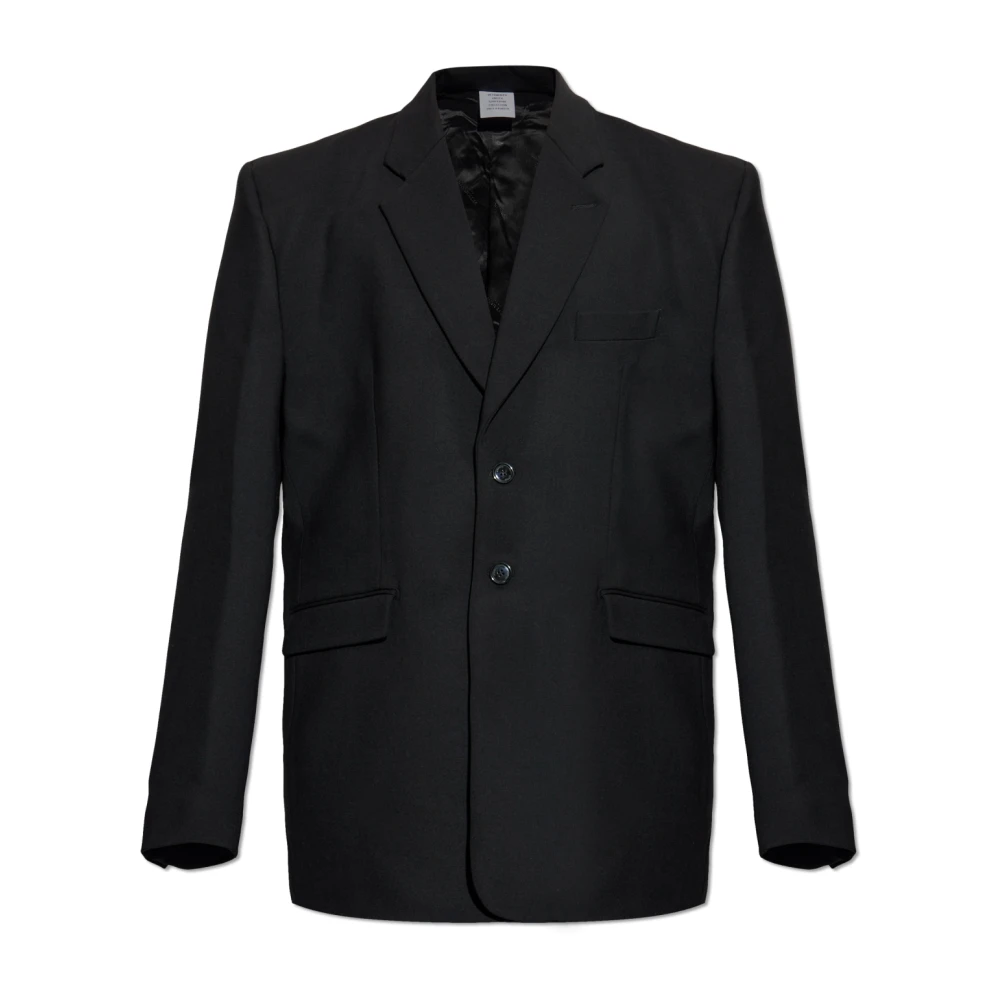 Vetements Wollen blazer Black Heren