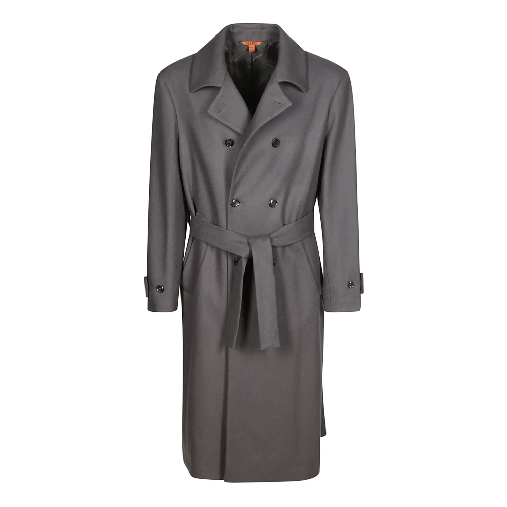 Barena Venezia Dubbelbreasted wollen jas met inkeping revers Gray Heren