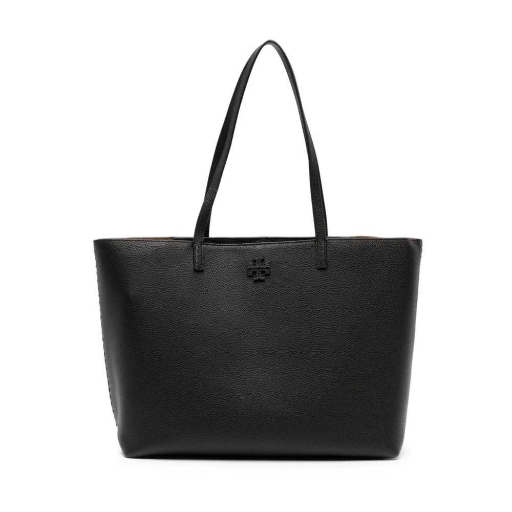 TORY BURCH Zwarte Pebble Leren Tote Tas Black Dames