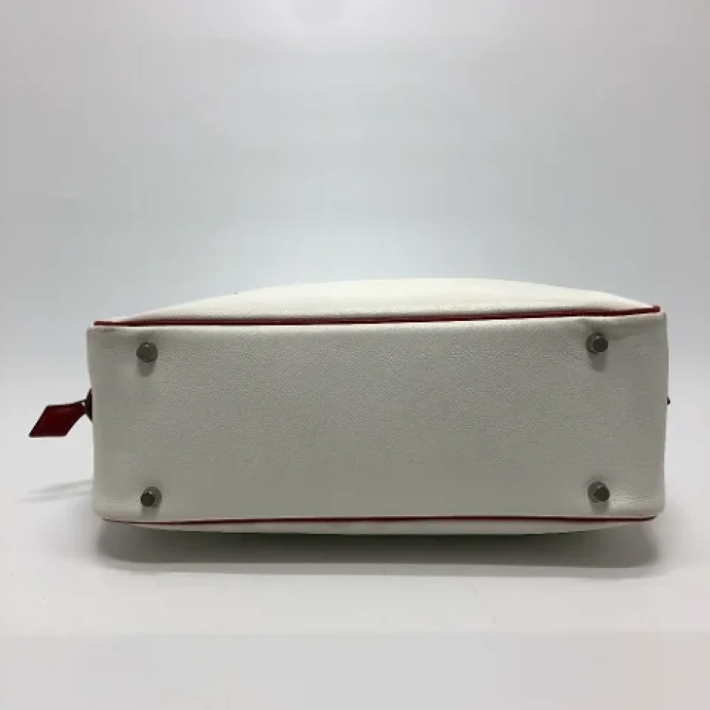 Hermès Vintage Pre-owned Leather handbags White Dames