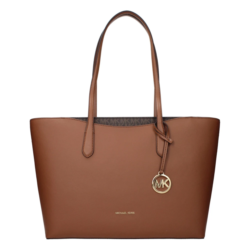Michael Kors Women's Brown Shopping Bags, One Size, Fabric Shoulder Bag