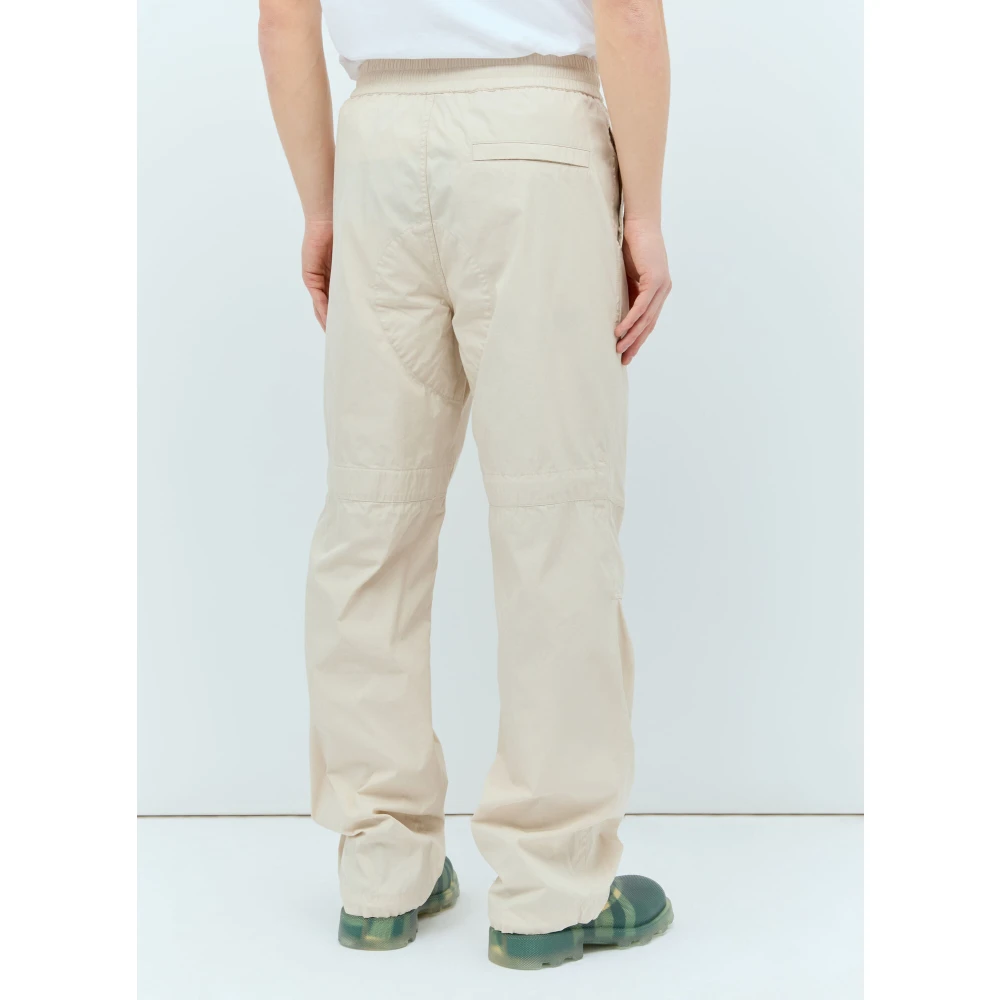 Burberry Katoenmix Elastische Taillebroek Beige Heren