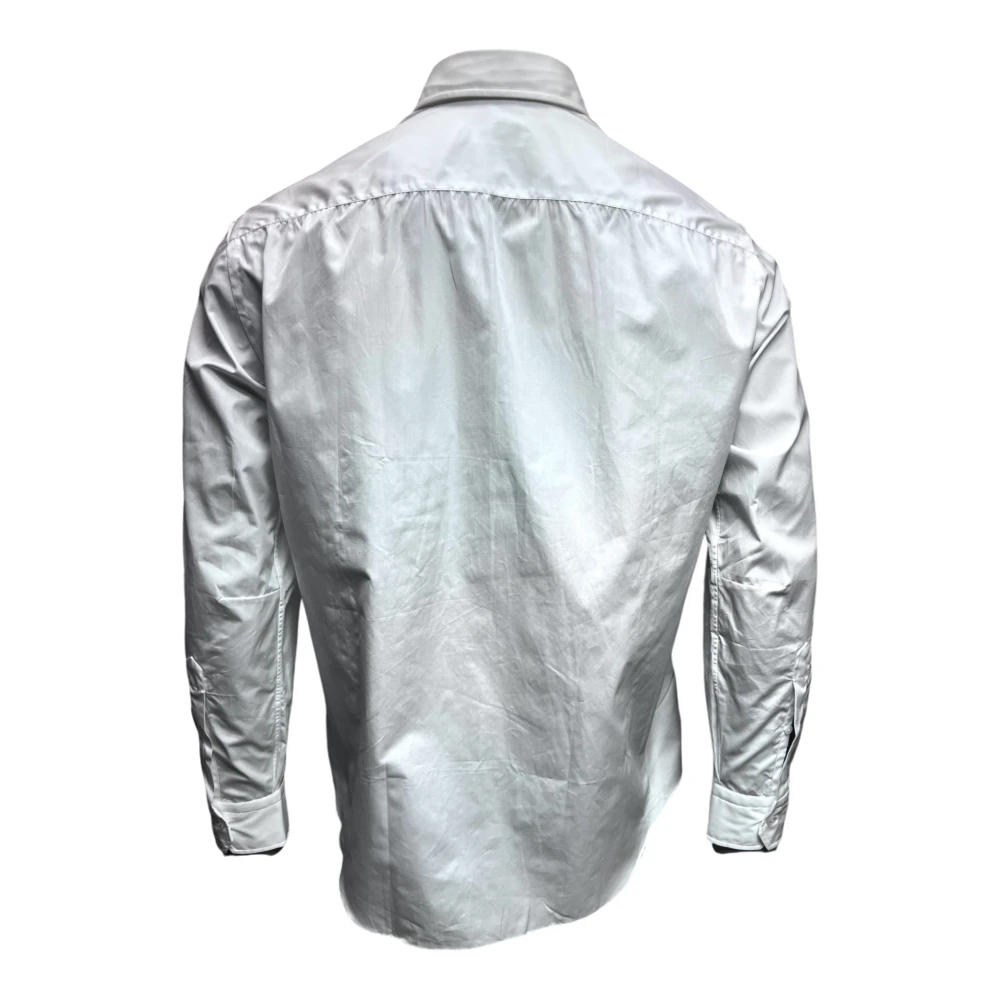 Salvatore Piccolo Napolitaans Popeline Wit Basisoverhemd White Heren