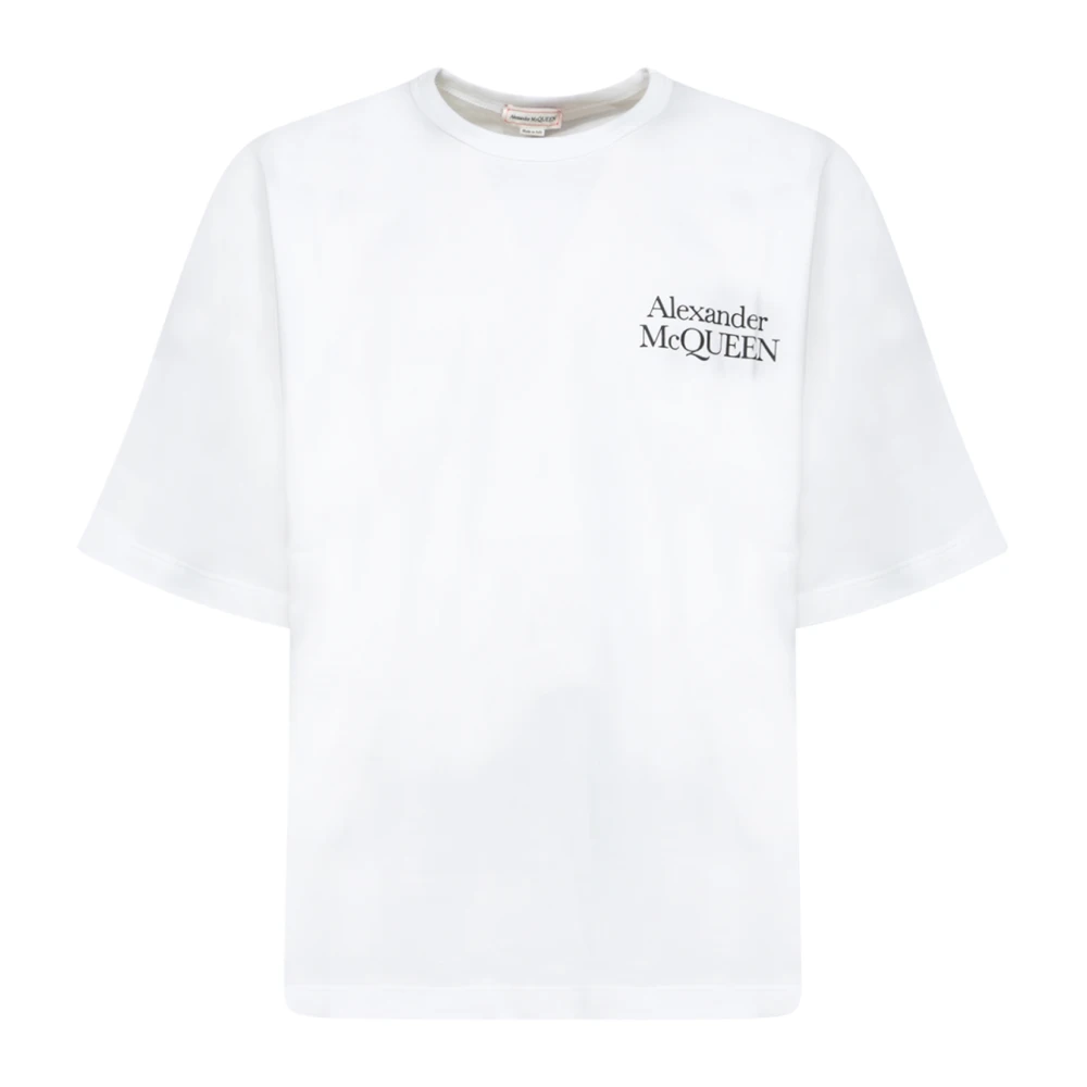 Alexander mcqueen Wit Logo T-shirt voor Mannen White Heren