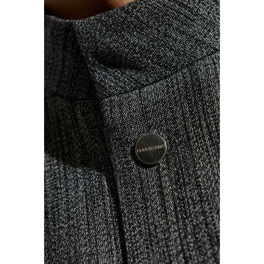 Salvatore Ferragamo Jas met opstaande kraag Gray Heren