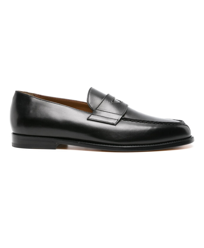 black-leather-penny-loafers