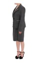 gray-checkered-cotton-blazer-dress-set-suit