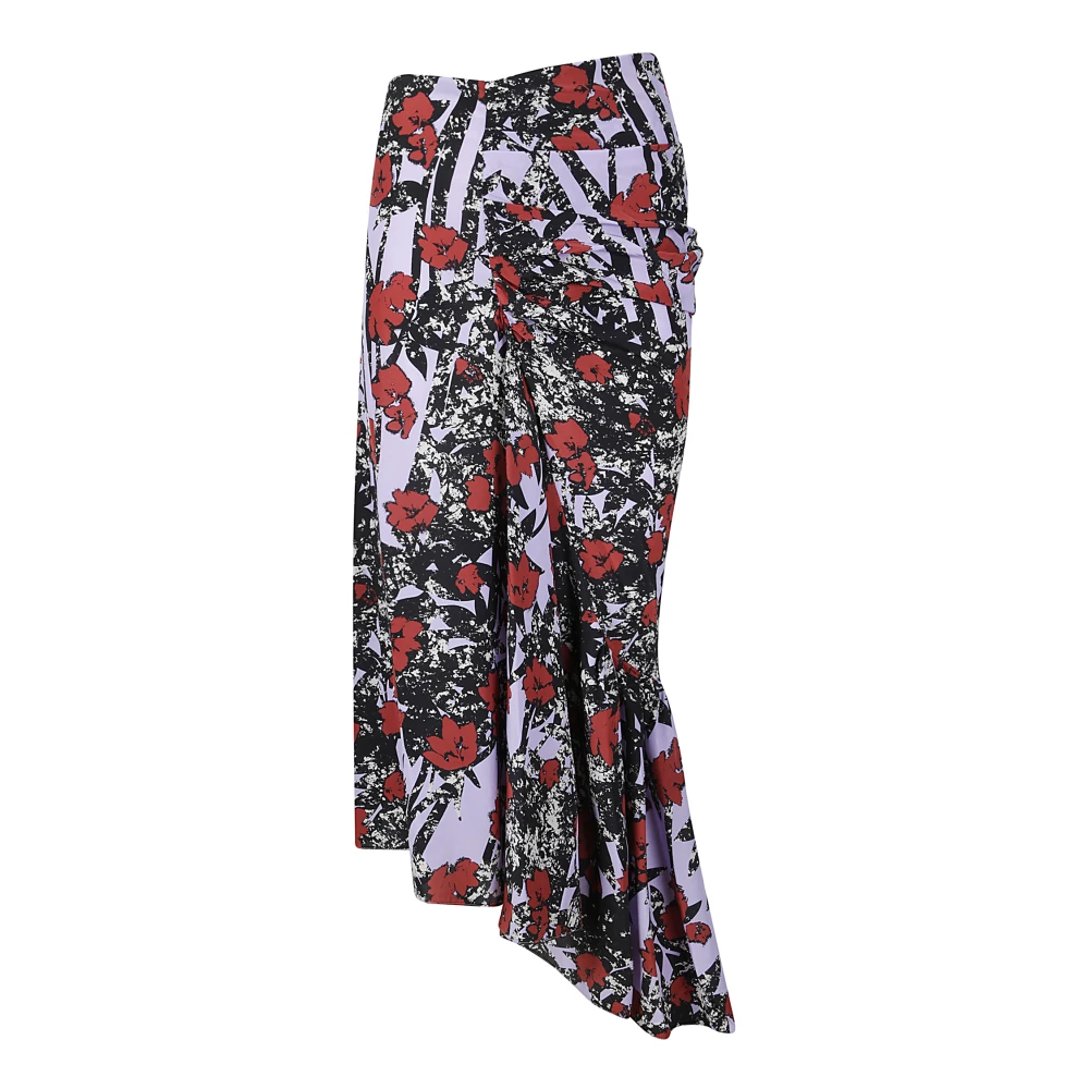 Colville Gedrukte Zijden Midi Rok Multicolor Dames
