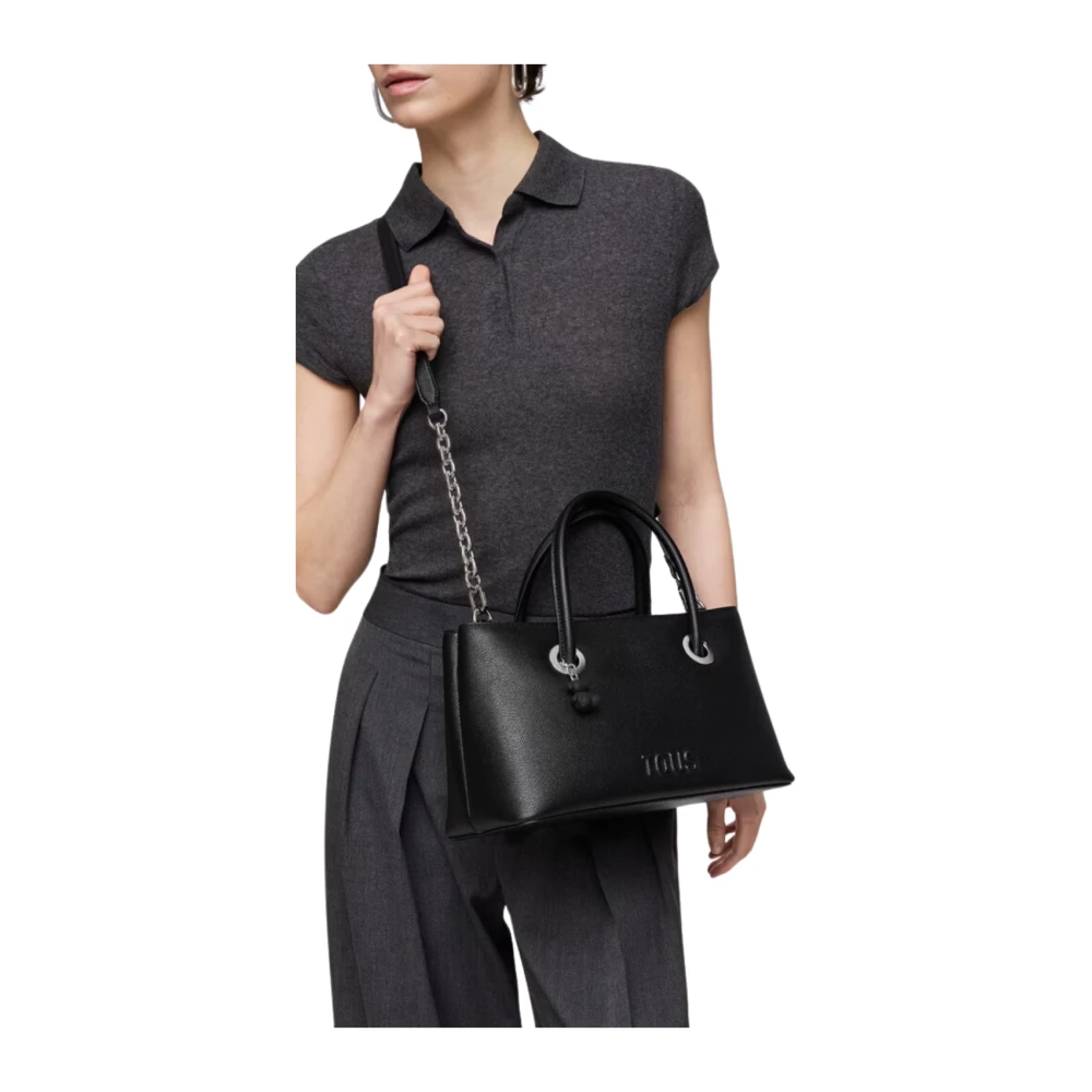 Tous City Poppy Zwarte Handtas Black Dames