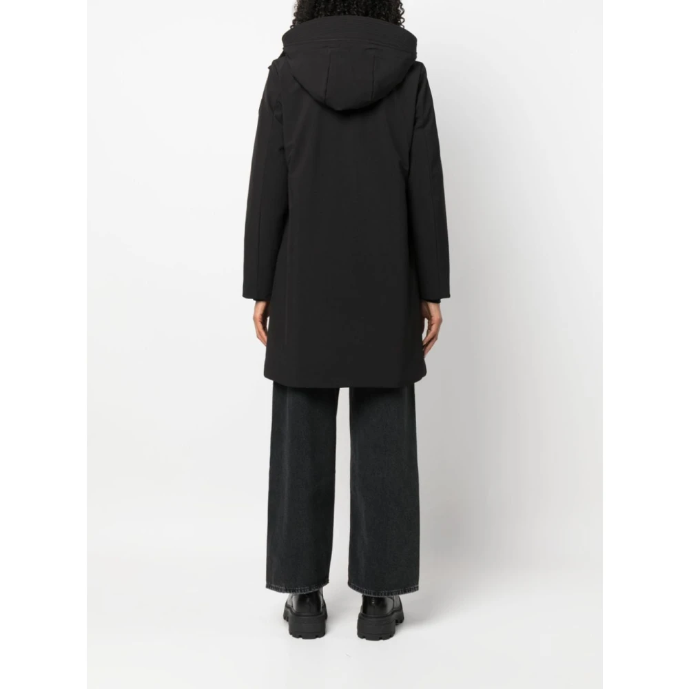 Woolrich Zwarte Trench Jas voor Mannen Black Dames