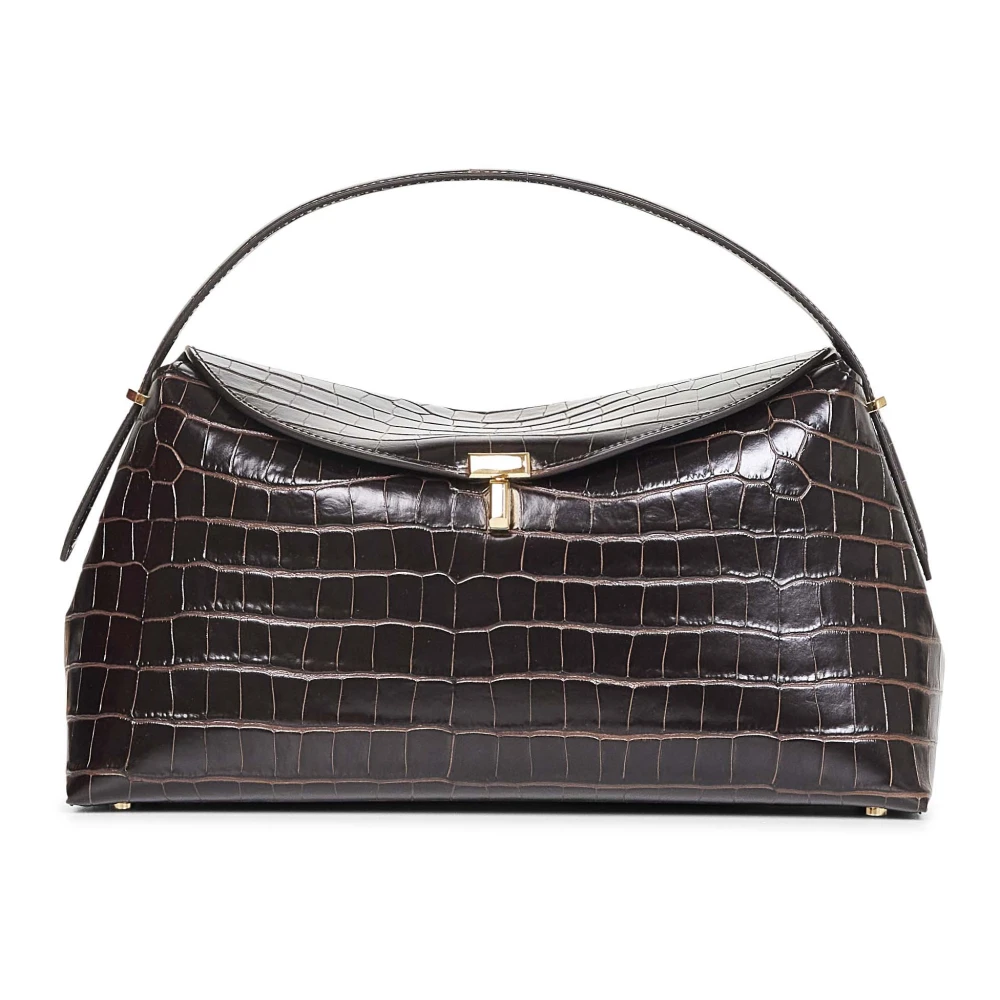 Totême Women's Brown T-Lock Top Handle Bag - Handbags - One Size - Bags