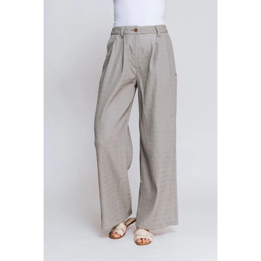Zhrill Straight Trousers Gray Dames