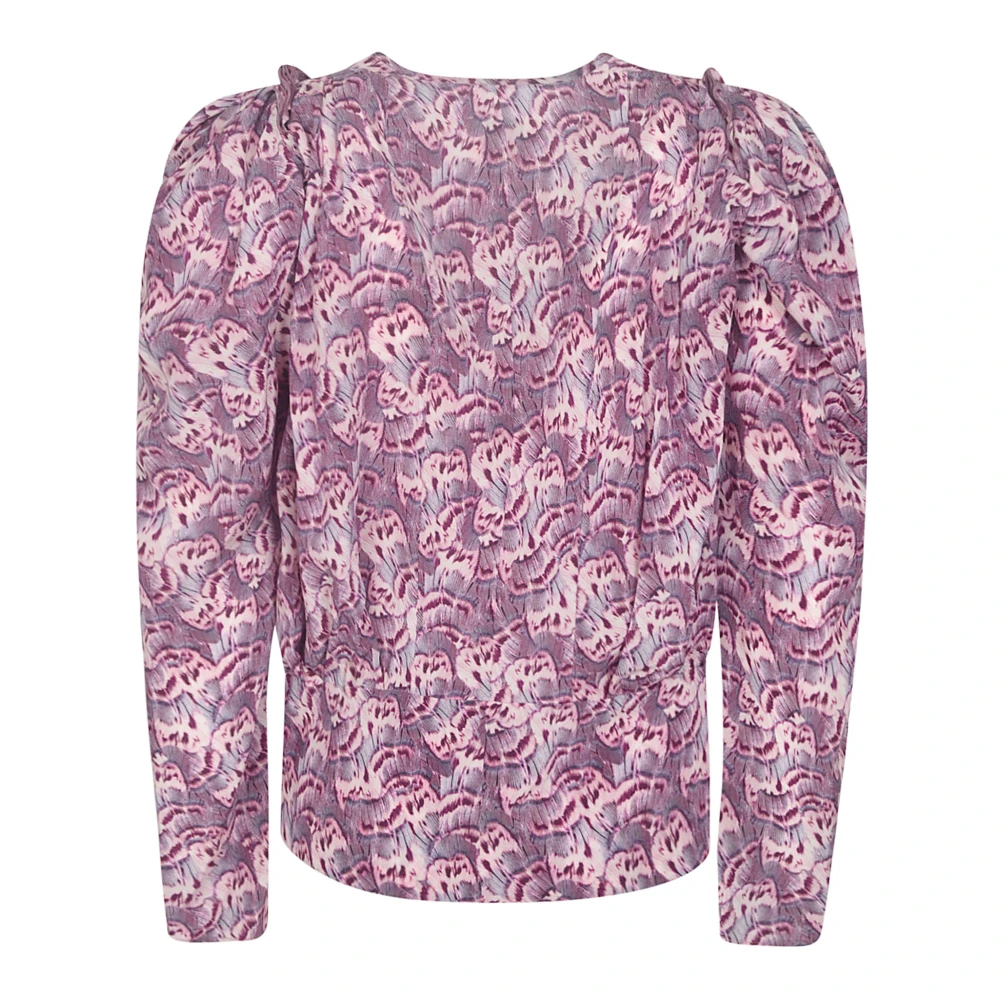 Isabel marant Mauve Grafische Print Zijde Blend Sweater Pink Dames