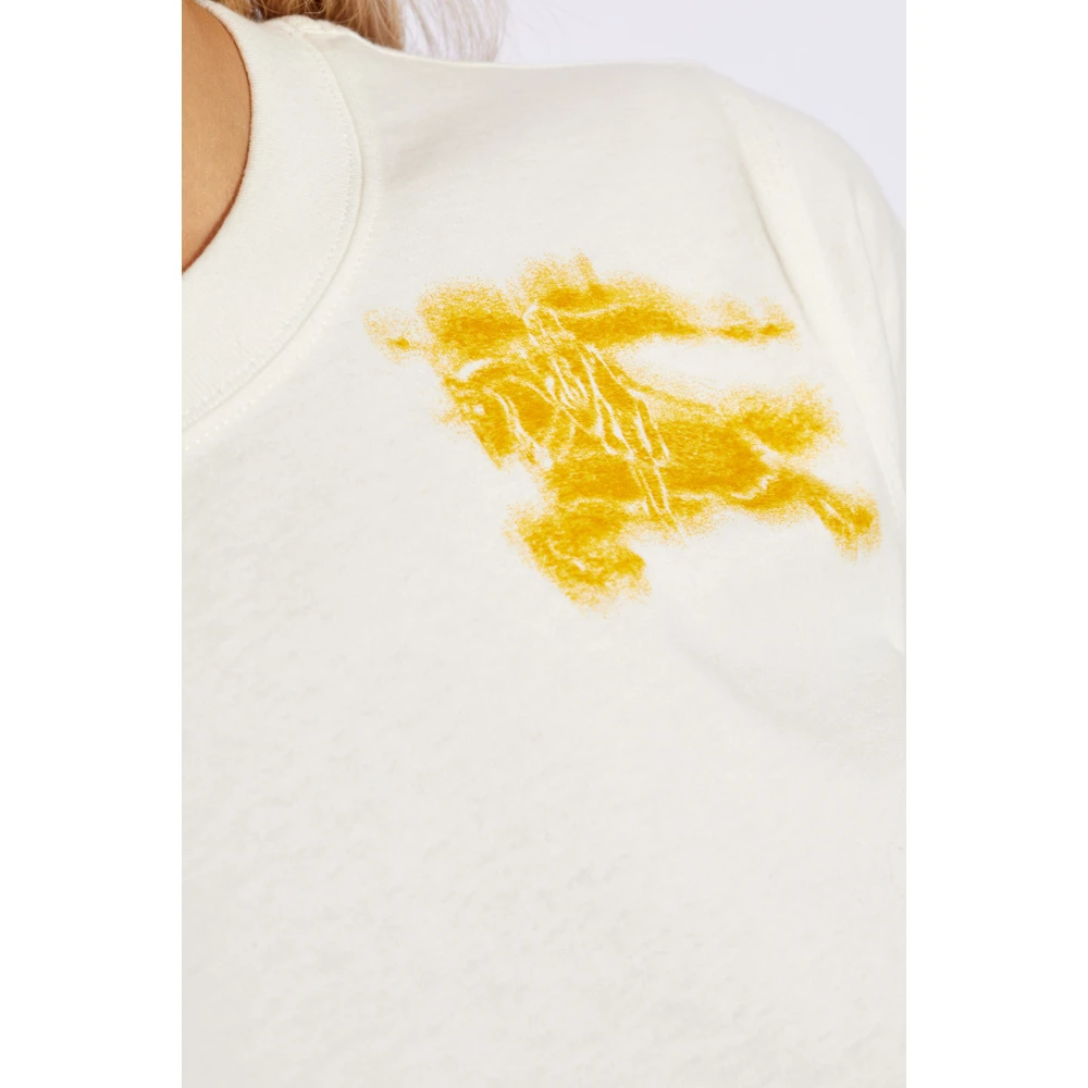 Burberry T-shirt met logo White Dames