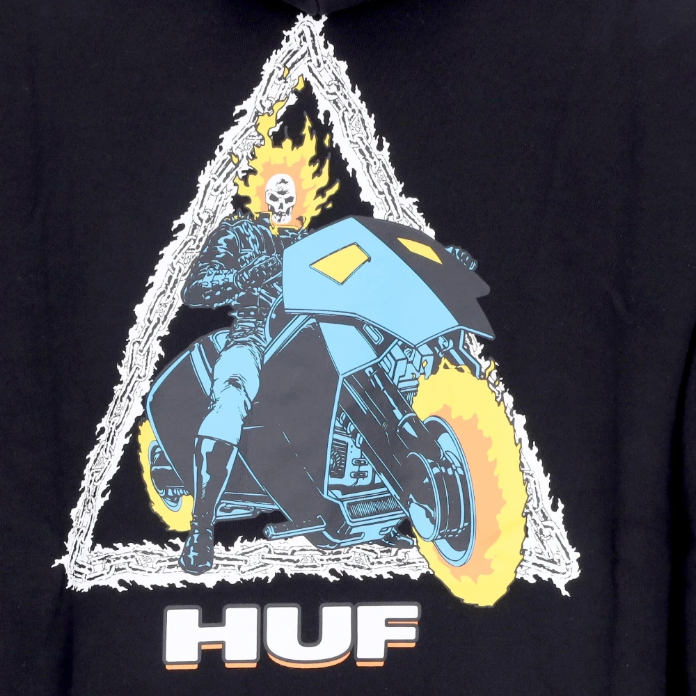 HUF Marvel Ghost Rider Hoodie Zwart Black Heren
