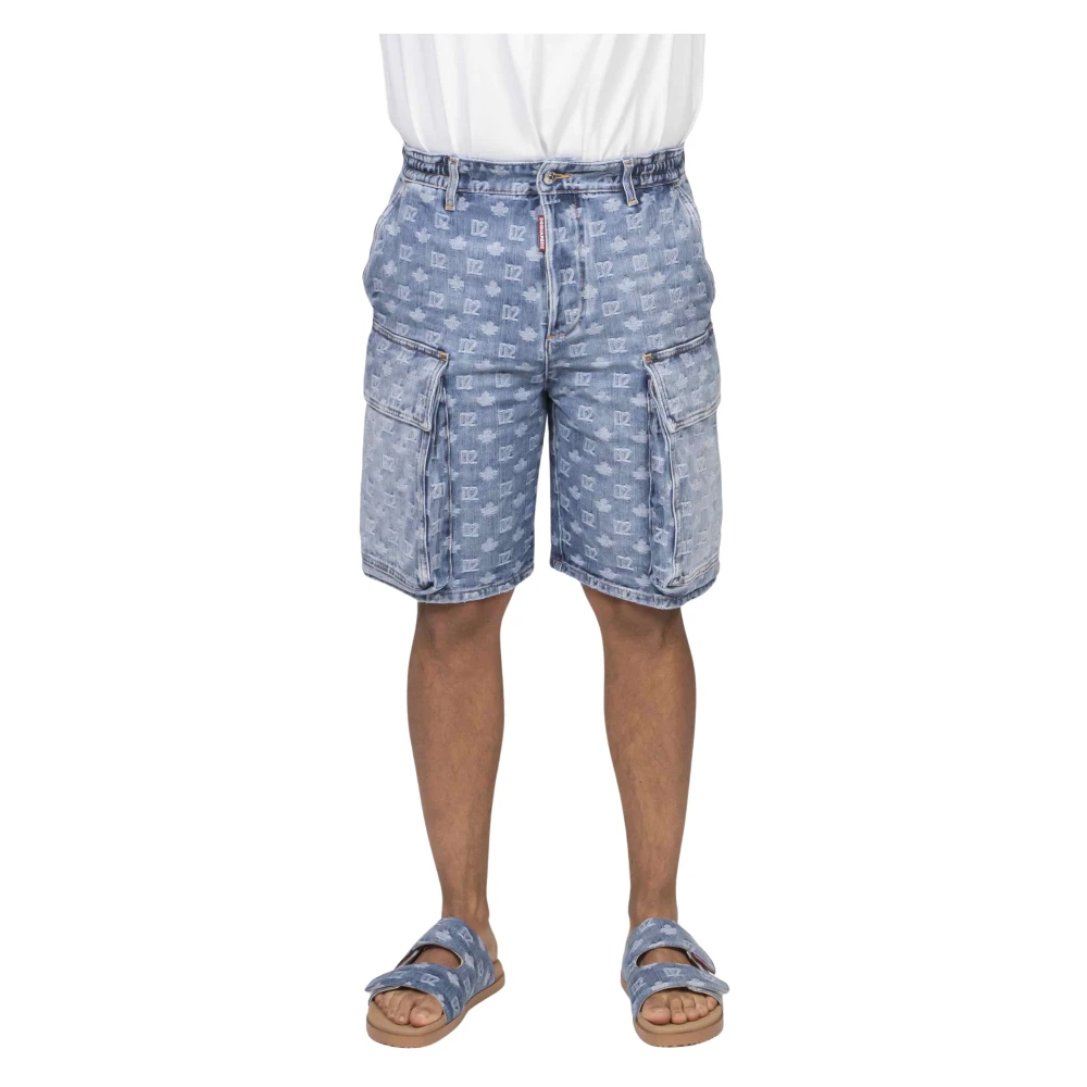 Dsquared2 Blue Denim Shorts, Male, S, Bermuda Utility 470