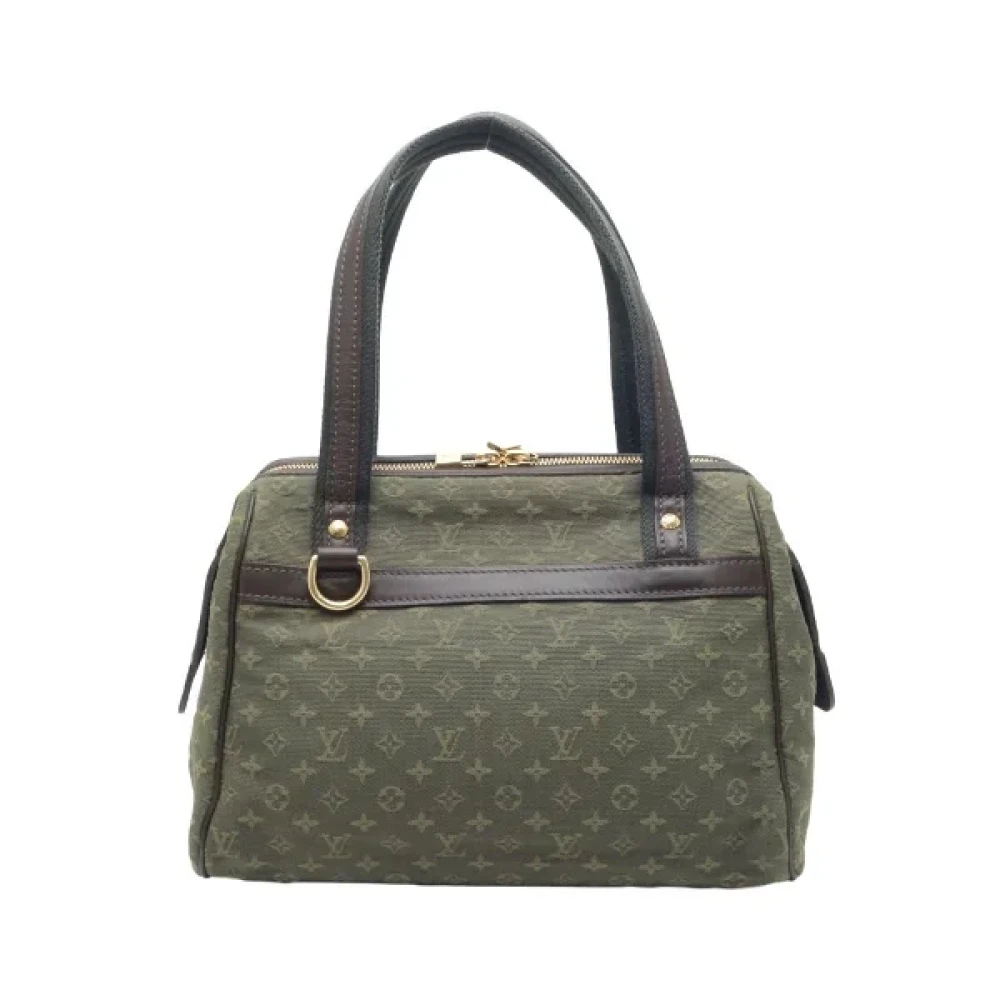 Louis Vuitton Vintage Pre-owned Cotton louis-vuitton-bags Green Dames