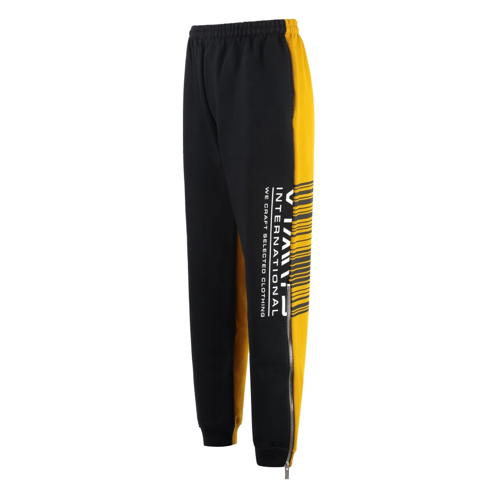 Vetements Contrasterende Logo Katoenen Track-Pants met Rits Multicolor Heren