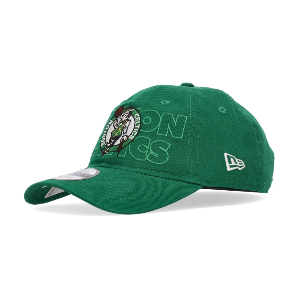 New Era Men's Green Boston Celtics Curved Visor Cap