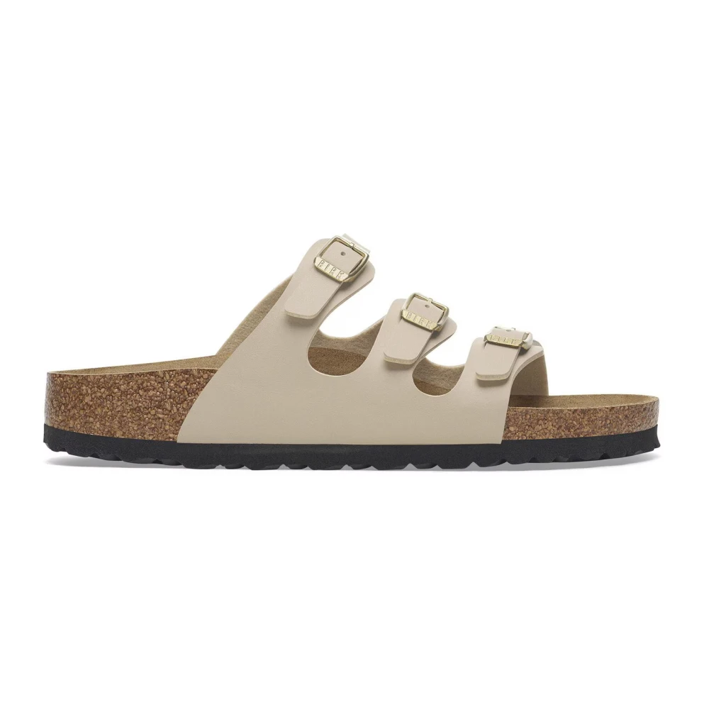 Birkenstock Women's Beige Sliders, 6 Uk, Florida Birko-Flor Sandals Narrow