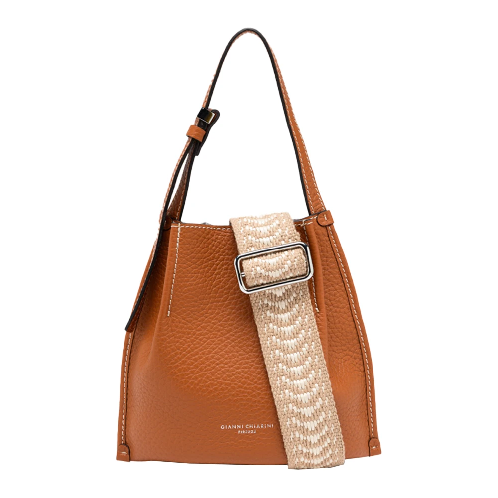 Gianni Chiarini Bruine Schoudertas met Magnetische Knoop Brown Dames