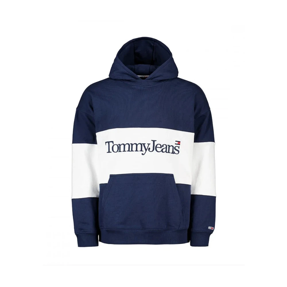 Tommy Jeans Men's Blue Cotton Hoodie Skater Style - Hoodies - Xl - Sweatshirts & Hoodies