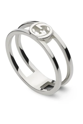 Interlocking Interlocking G ring i sterlingsilver liten 6mm