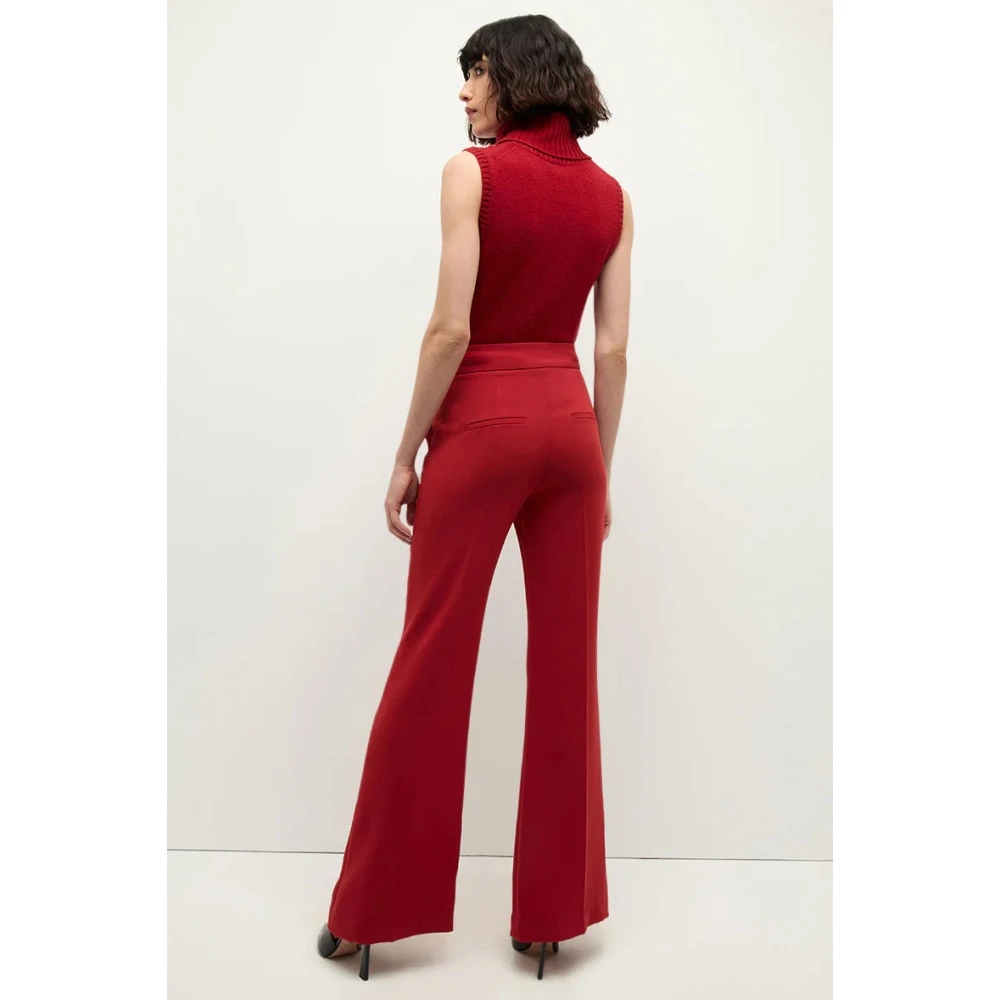 Veronica Beard Op Maat Gemaakte Lebone Broek Red Dames