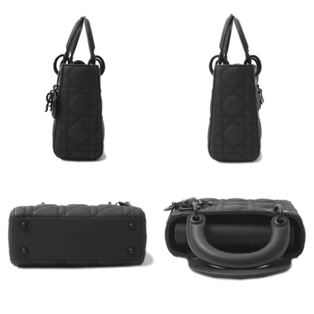 Dior Vintage Pre-owned Leather dior-bags Black Dames