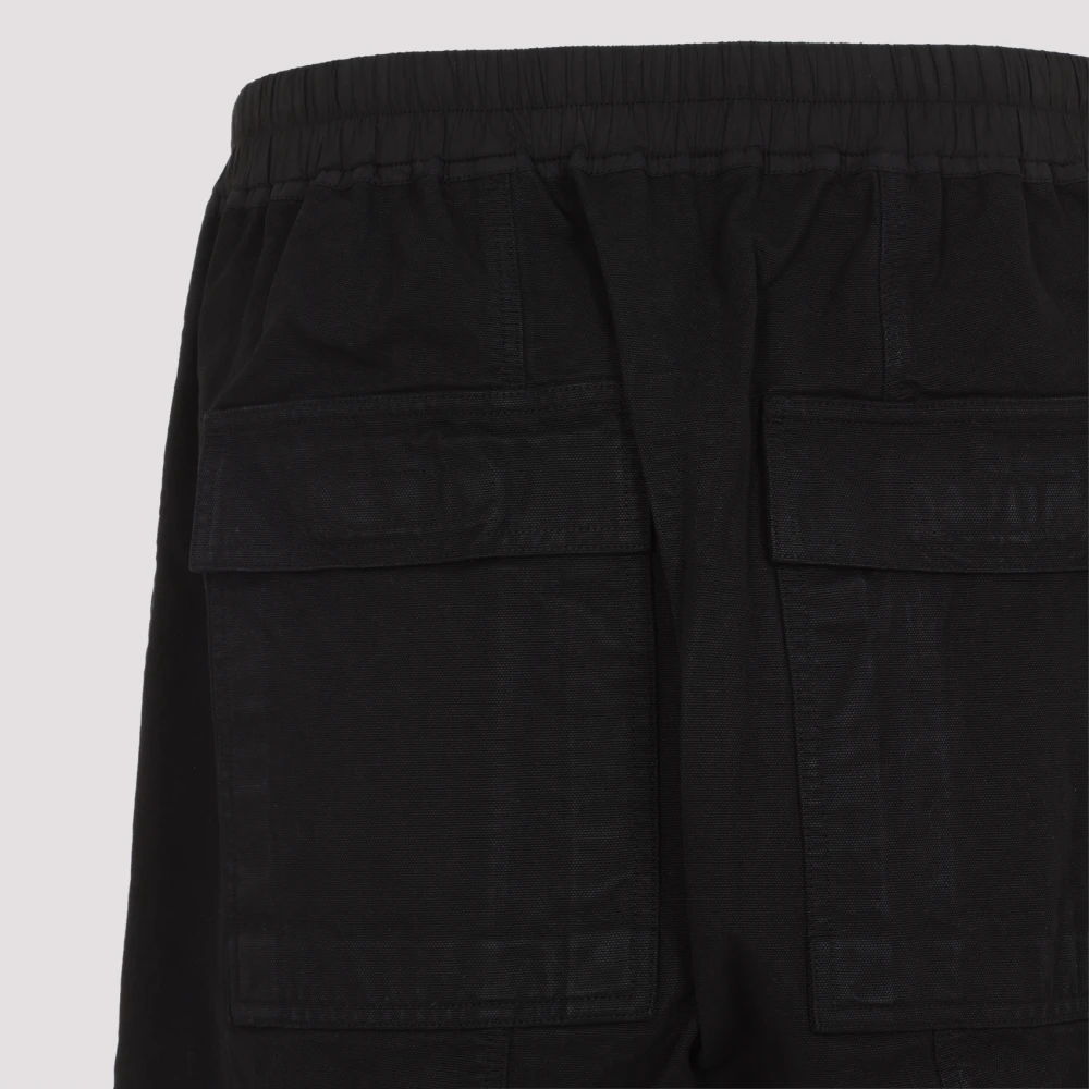 Rick Owens Drawstring Katoenen Shorts Black Heren