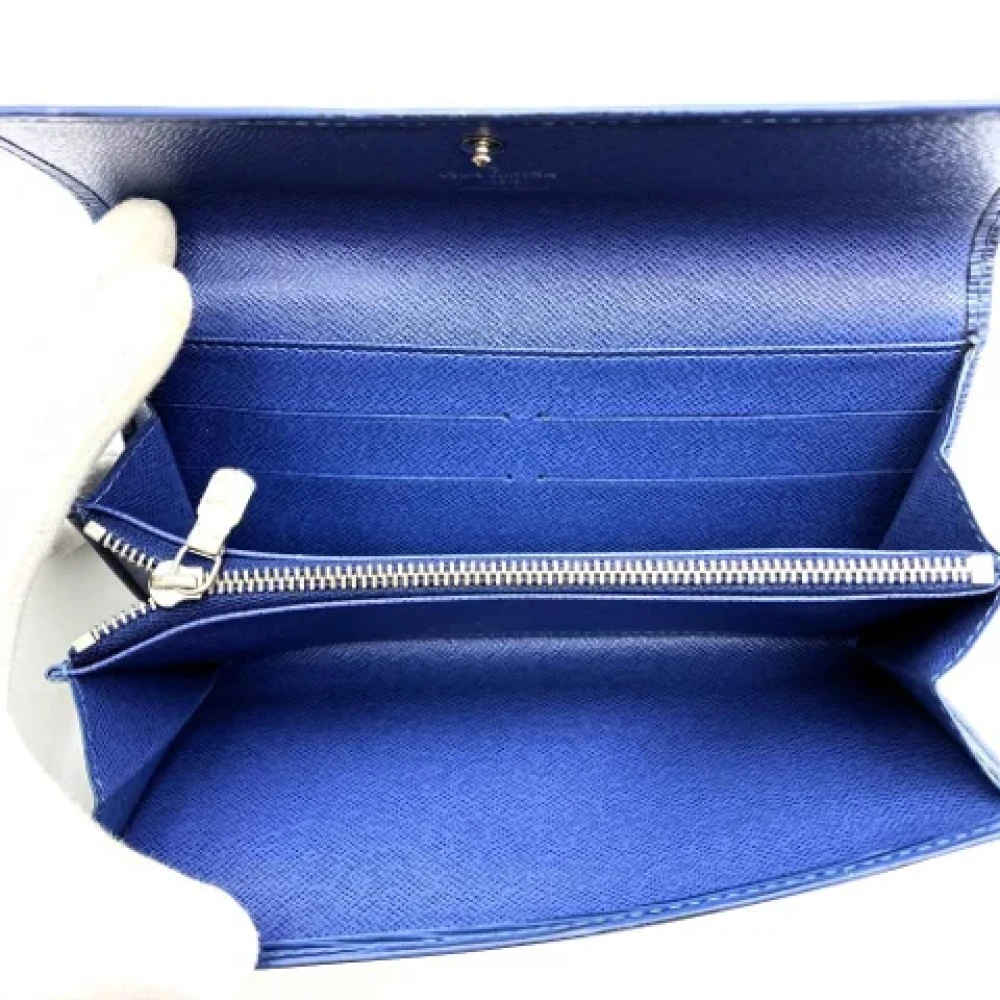 Louis Vuitton Vintage Pre-owned Leather wallets Blue Dames