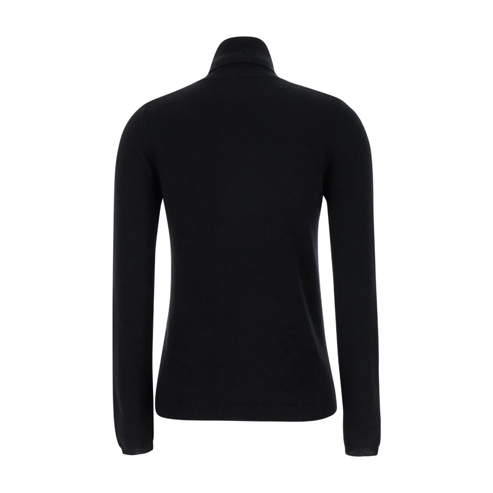 Plain Units Zwarte Hoge Hals Trui Black Dames