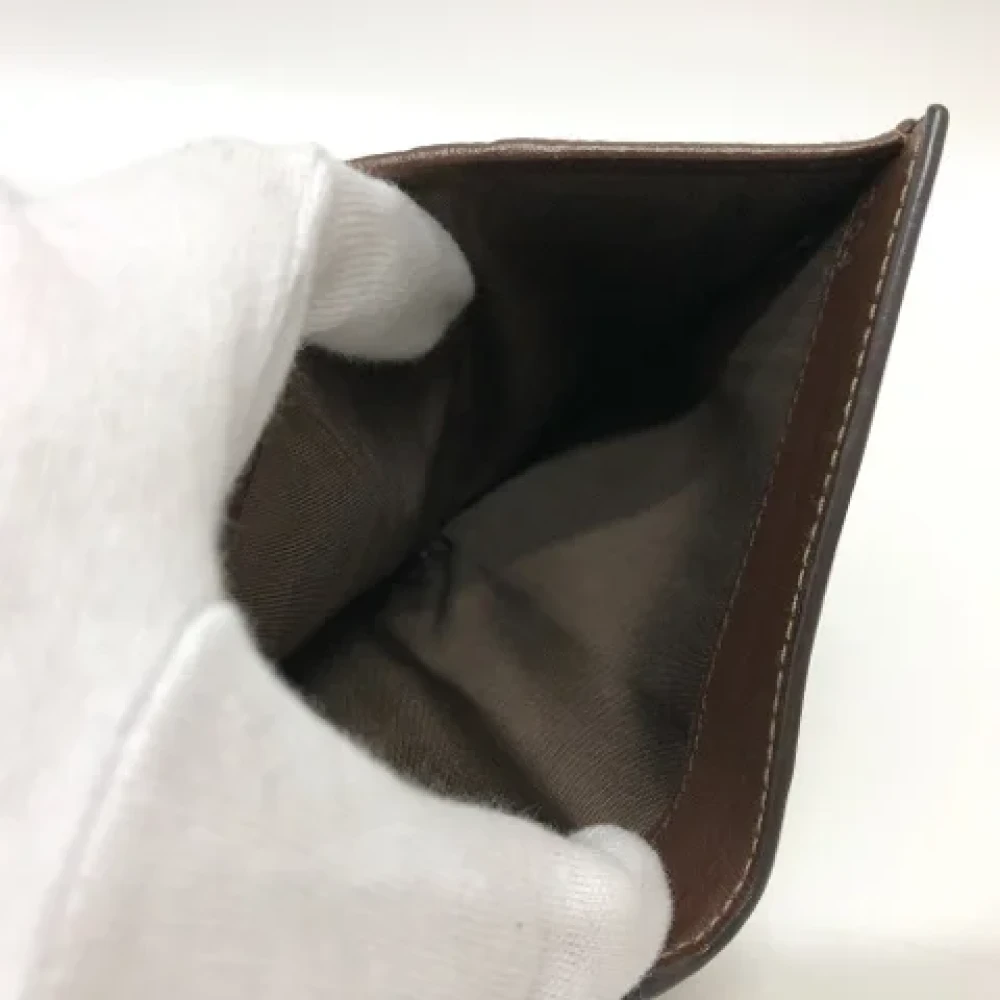 Prada Vintage Pre-owned Fabric wallets Brown Dames