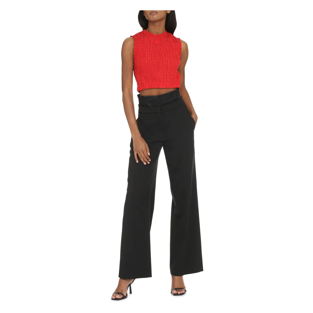 Patou Gerecyclede Polyester Crop Top Red Dames