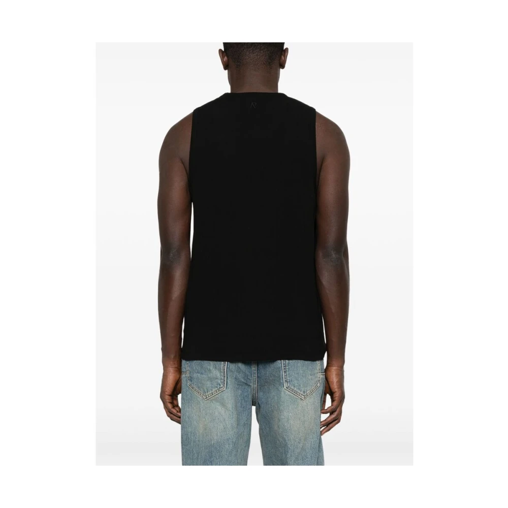 Represent Zwart Logo Plaque Mouwloos Crew Neck Black Heren