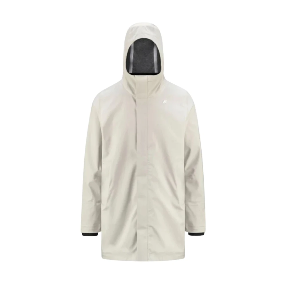 K-Way Men's Beige Tommy Bonded Jersey - Rain Jackets - S - Jackets