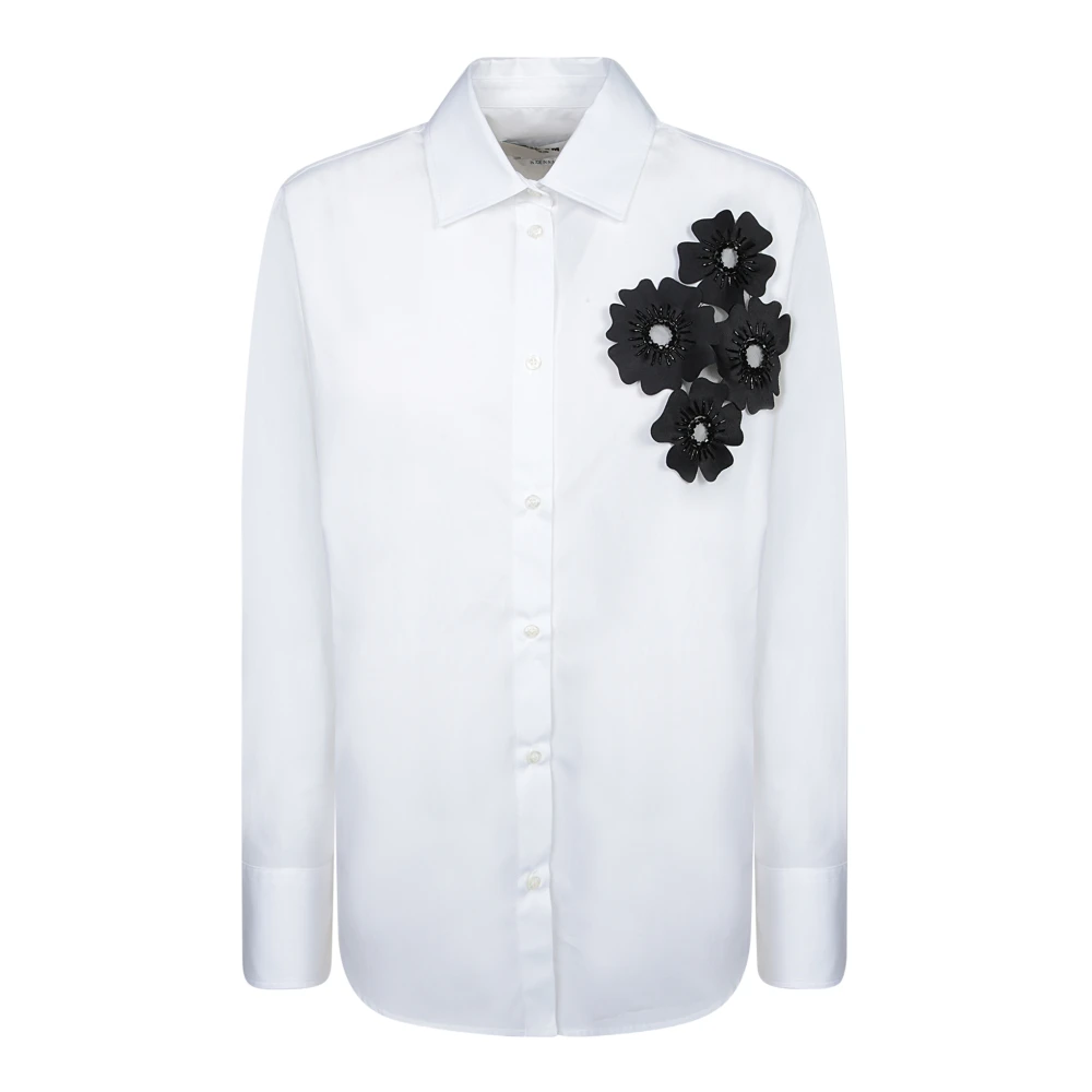 Msgm Women's White Poplin Shirt