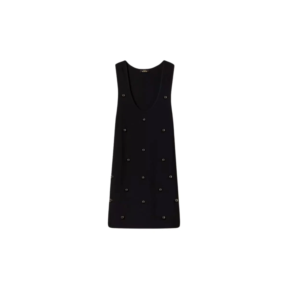 Twinset Svart Studded Tunika Klänning Black, Dam