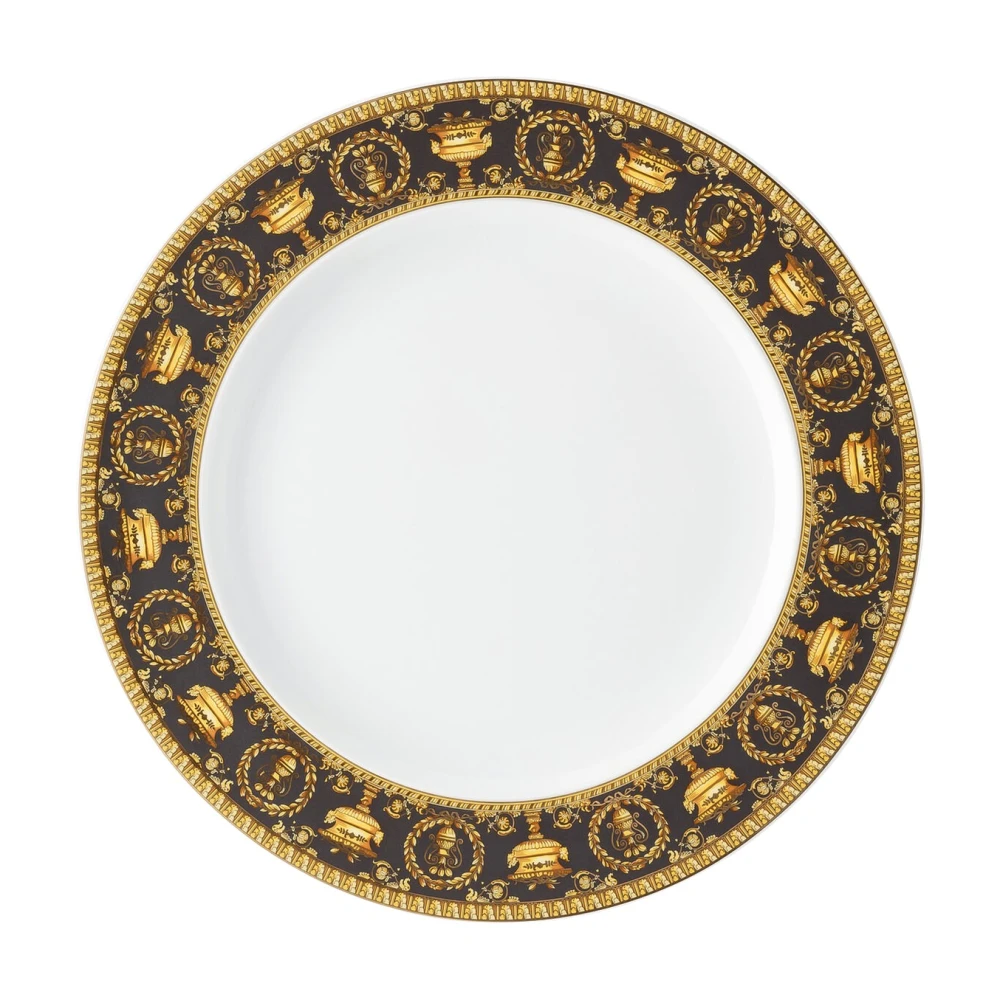 Versace Barok Zwart Dinerbord Yellow Unisex
