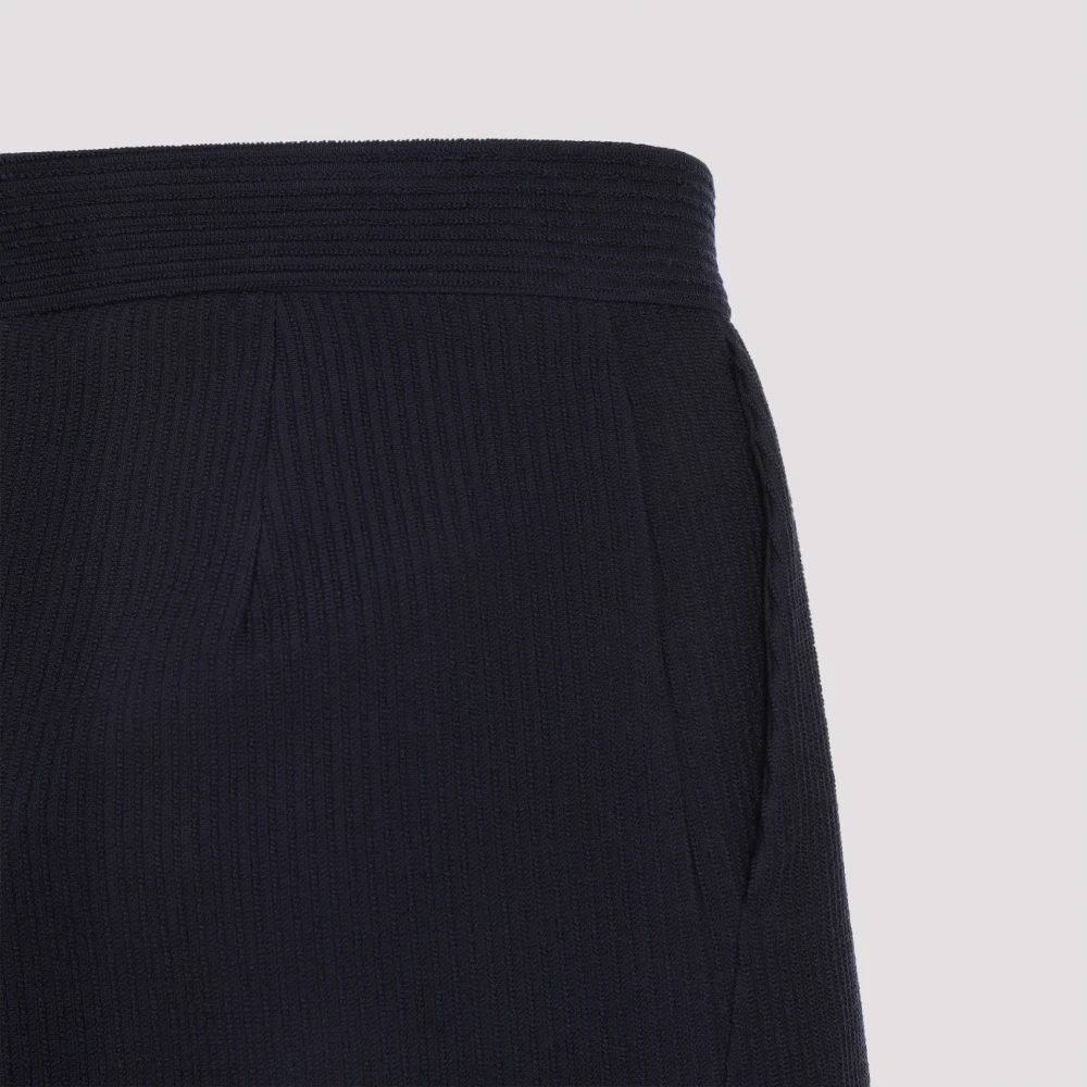 Max Mara Blauwe Wollen Broek voor Vrouwen Black Dames